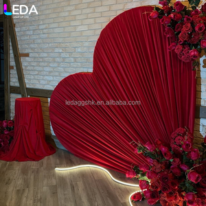 ฉากหลังงานแต่งงานและขอแต่งงาน LEDA สำหรับใช้ภายในและภายนอกอาคาร สีแดง รูปหัวใจ ทำจากอลูมิเนียมอัลลอย - Product Image 2