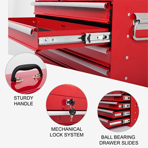 Portable Metal Red Blue Workshop <b>Tool</b> <b>Box</b> Waterproof Storage Equipment with Drawer Customizable OEM/ODM Iron Workshop <b>Tool</b> <b>Box</b> - Product Image 5
