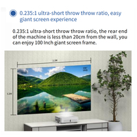 Projecteur laser 4K haute luminosité YNU500 pour les entreprises et l'éducation, mise au point manuelle 4K, 5000-5500 lumens