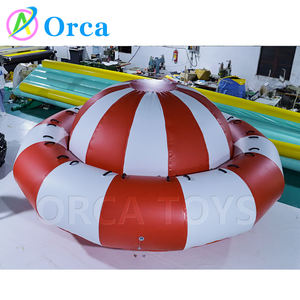 רוויה סירת דיסקו מתנפחת עם ספינר צף מים מתפתלים ציוד מים סיבוב תכונה מינימום 1 חתיכה - Product Image 6