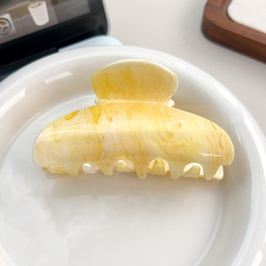 Pince à cheveux de style coréen, série jaune, nouvelle collection haut de gamme, accessoires pour cheveux en plastique pour femmes, épingles à cheveux tendance - Product Image 4
