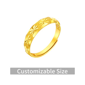 Anpassbare <span class=keywords><strong>24K</strong></span> Massivgold 999.9 Ewigkeitsringe für Damen und Herren - Gravierbar/Größenverstellbar Breite Dicke Trendige Verlobungsringe - Product Image 3