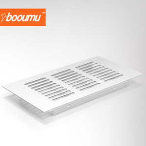 Grille de ventilation rectangulaire en alliage d'aluminium Booumu, argent et noir, pour armoire, placard, meuble à chaussures - Product Image 2