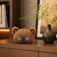Peluche de chat brun parlant avec intelligence artificielle, robot compagnon émotionnel pour enfants