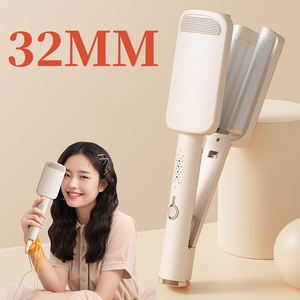 Rouleau d'oeufs de 32mm <span class=keywords><strong>fer</strong></span> à friser usage domestique ondulation de l'eau bigoudi grande vague pour les paresseux attelles de tête de bulle de dieu - Product Image 2