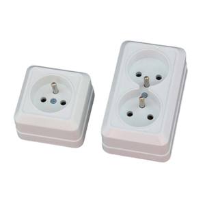 <span class=keywords><strong>Prises</strong></span> <span class=keywords><strong>murales</strong></span> ABS de surface de style européen série 18 avec 2 <span class=keywords><strong>prises</strong></span> de type allemand - Product Image 5