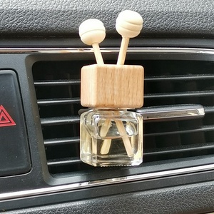Atacado de perfume vazio de 6ml, garrafas de vidro, difusor de ar para ventilação de carro, garrafa com tampa de madeira - Product Image 1