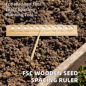 Règle d'espacement des semis en bois certifiée FSC et kit de semis - Outil de plantation précis pour le jardin potager - Product Image 2
