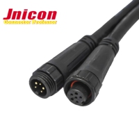 Niveau de Protection IP67 Jnicon M16 2 3 4 5 6 broches connecteur étanche vis/verrouillage poussoir prise circulaire et prise pour l'alimentation et le signal