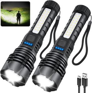 ไฟฉาย LED แบบยุทธวิธีคุณภาพสูง พกพาสะดวก ชาร์จผ่าน USB ได้ ตัวเรือนอะลูมิเนียมอัลลอย กันน้ำระดับ IP65 มี 3 สีให้เลือก พร้อมแม่เหล็กยึดติด - Product Image 1