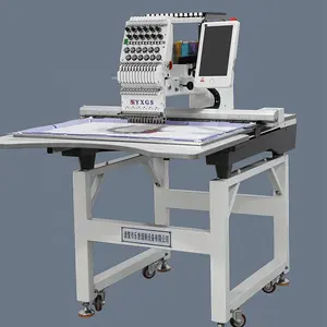 1 Head 12 Needle 500 * 800mm High-speed Fully Automatic Clothing T-shirt Computerized Embroidery Machine