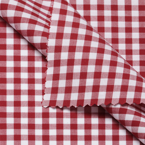 <span class=keywords><strong>Tissu</strong></span> en coton peigné 100% personnalisé, à carreaux gingham tissés plus larges, <span class=keywords><strong>rouge</strong></span>, pour chemises homme, fille et enfant - Vente en gros - Product Image 2