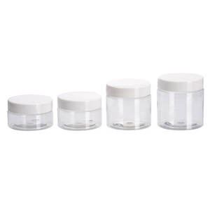 Recyclable 25ml-500ml pour récipient de lotion de pot de crème en plastique transparent 100g <span class=keywords><strong>120g</strong></span> bouteille de cosmétiques bouchon blanc pour sérum de soin de la peau - Product Image 2