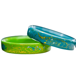 Handmade Intricate Detail Lacquerware Bracelet with Unique Lacquer Finish for Display Collection Daily Use or Beauty Accessory