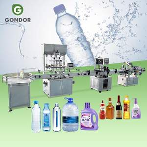 Línea de Producción de Llenado de Botellas de Líquido, Champú y Jarabe Seco, Máquina de Envasado y Tapado Lineal de Escritorio - Product Image 1