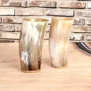 Vaso de Chupito de Cuerno de Búfalo Natural, Hecho a Mano, Ecológico, Moderno, para Cerveza, Uso Doméstico, Falak World - Product Image 1