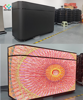 RAYBO P1.86 Écran flexible pour cabine de DJ, résolution 4K, contrôle par application, haute luminosité, chariot mobile à roulettes verrouillables, contenu facile à modifier
