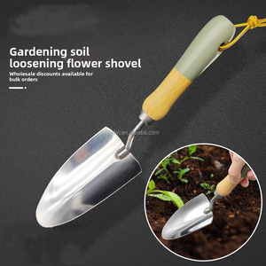<span class=keywords><strong>พลั่ว</strong></span>สแตนเลสขนาดเล็กด้ามไม้สำหรับทำสวนกระถางดอกไม้ในครัวเรือนขุดดิน - Product Image 2
