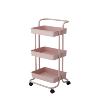 Chariot de rangement en métal à plusieurs niveaux, étagère mobile autoportante, style moderne et luxueux, pour cuisine, salle de bain, salon, bureau
