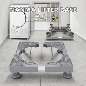 Base de levage de meubles en plastique fermée à quatre roues personnalisée Tianma OEM pour chariots à main chariots pour le déplacement soutenant le lavage - Product Image 2