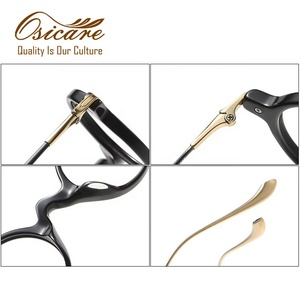 Gafas de Diseño con Montura Redonda Pequeña, Retro, de Acetato, Ópticas, de Titanio, Montura Óptica Lifesaver para Hombre - Product Image 3