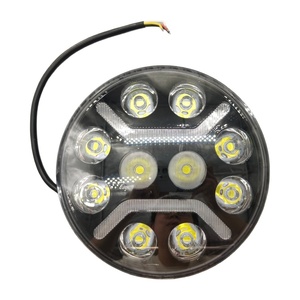 อะไหล่ระบบไฟรถบรรทุกคุณภาพสูง ไฟสปอร์ตไลท์ LED สีเหลืองอำพัน ขนาด 9 นิ้ว รูปทรงกลม 24V A06 สำหรับรถบรรทุกทั่วไป - Product Image 3