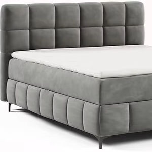 Lit à <span class=keywords><strong>sommier</strong></span> tapissé réglable au design moderne, avec rangements élégants, idéal pour les intérieurs classiques et contemporains – Vente en gros usine - Product Image 1