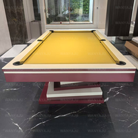 Dernière table de billard personnalisée en usine Table de billard rustique bon marché 9 pieds Table de billard moderne convertible 8 pieds Multi 3 en 1 pour la maison
