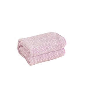 Coral Fleece Bath <b>Towel</b> Set 70x140cm Quick Dry Home Use Rectangle Striped Pattern Adult Size - Product Image 5