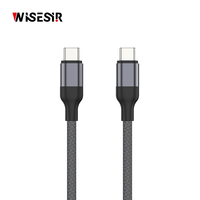Câble de charge rapide PD 60W WISESIR, durable et de haute qualité, câble de données double type-C en alliage d'aluminium 3A pour appareil photo, téléphone, ordinateur portable