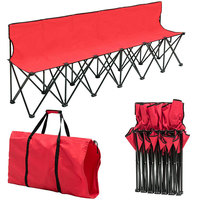 Banc d'amour moderne pliable en métal durable et tissu Oxford léger, portable, pour l'extérieur, le camping, le parc, la salle de sport, l'école
