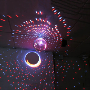 Équipement d'effets de scène, <span class=keywords><strong>boule</strong></span> miroir LED, lumière disco, <span class=keywords><strong>boule</strong></span> de verre, lumière dorée - Product Image 5