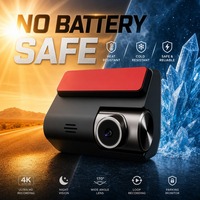 4K Araç Gösterge Paneli Kamerası Çift Lensli Araç DVR'ı WiFi GPS 1.5F Süper Kapasitörlü 24 Saat Park Monitörü Tip C Döngü Kayıt