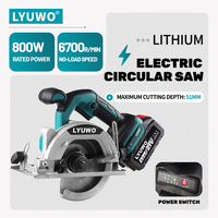 Scie circulaire sans fil 220V, scie à bois électrique, outil électrique, moteur sans balais, batterie lithium-ion, capacité de coupe de 130 mm pour
