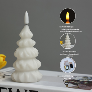 Bougie <span class=keywords><strong>LED</strong></span> <span class=keywords><strong>de</strong></span> <span class=keywords><strong>Noël</strong></span> blanche <span class=keywords><strong>de</strong></span> haute qualité, alimentée par piles, avec lumière blanc chaud, certifiée CE, décoration d'intérieur <span class=keywords><strong>pour</strong></span> les mariages - Product Image 5