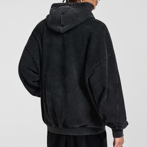 2025 peso pesado mejor venta Puff estampado personalizado de gran tamaño Sudadera con capucha fabricante de ropa gruesa suave Sudadera con capucha para hombres - Product Image 3