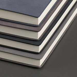 Printable LOGO Customized Thread Sewing Gift Business Notebook PU Leather Cover <b>A6</b> Size Skin Texture Design for Learning Diary - Product Image 3