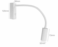 GUPO – applique murale LED en aluminium couleur or pour chambre d'hôtel 3W 6W 9W, projecteur mural COB à cylindre Flexible