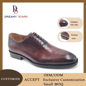 Chaussures habillées à enfiler style Oxford ; en cuir véritable fait main, confortables, pour homme, luxe, logo personnalisé, durables, haute qualité, vintage, collection automne - Product Image 2