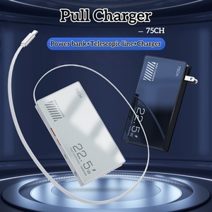 OTHC 75CH Portable Power Bank Fast Charging 3-in-1 10000mah Lithium Ion Ultra Slim LED Display Cable Plug Gift Type-C