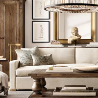 Canapé-banc de luxe 2 places avec coussin, base en bois et accoudoirs, design moderne, écologique, pour hôtels et écoles