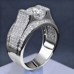 Anello A155 in Oro Bianco con Diamanti, Fede Nuziale da Donna con Diamanti Naturali Taglio Brillante Rotondo Colore G e Pietre Laterali, Fascia Eternity Completa - Product Image 2