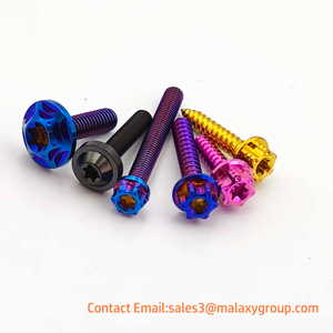 Perno de Rueda de Aleación de Titanio MALAXY, Marca BRT, Cabeza de 12 Puntas, M7x32, Brida, para Llanta Dividida, Acabado Pulido, Color Personalizado - Product Image 5