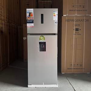 Réfrigérateur électrique à deux portes en acier inoxydable <span class=keywords><strong>avec</strong></span> <span class=keywords><strong>distributeur</strong></span> <span class=keywords><strong>d</strong></span>'<span class=keywords><strong>eau</strong></span>, capacité de 568 L, <span class=keywords><strong>d</strong></span>égivrage automatique, classe <span class=keywords><strong>d</strong></span>'efficacité énergétique, usage domestique - Product Image 1