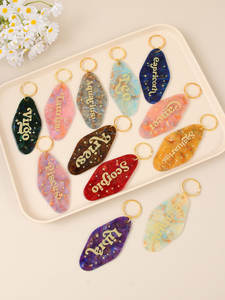 Amuleto con Símbolo del <span class=keywords><strong>Mes</strong></span> <span class=keywords><strong>de</strong></span> la Constelación Inspirado en el Zodíaco, Acrílico Colorido con Impresión UV, Seguro <span class=keywords><strong>y</strong></span> Personalizado, para Llavero o Bolso - Product Image 5