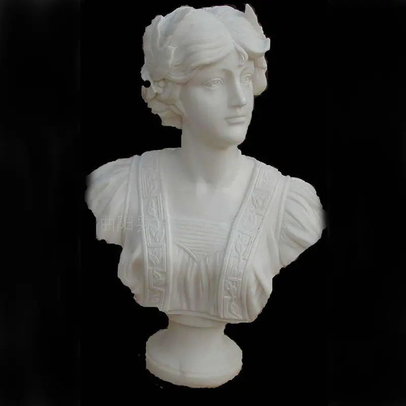 Busto de mármol blanco personalizado para decoración interior, estatua popular europea de China de alta calidad, escultura masculina