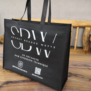 Custom Made Ultrasonic Non-Woven Fabric Shoe Bag Dustproof Moisture-Proof Recyclable PP Lamination Storage Shopping Bag - Product Image 3