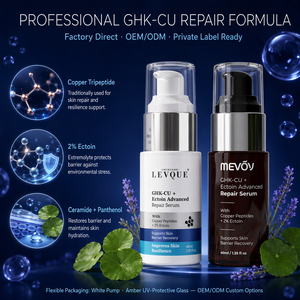 Sérum Visage Anti-Âge Réparateur Avancé au Cuivre Peptidique OEM GHK-Cu 2% et Ectoïne pour la Récupération de la Barrière Cutanée - Soin Visage - Product Image 2
