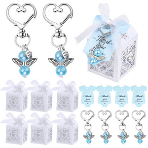 Porte-clés créatif en alliage de zinc en forme de cœur d'ange gardien, cadeau de mariage pour <span class=keywords><strong>la</strong></span> mariée - Product Image 3