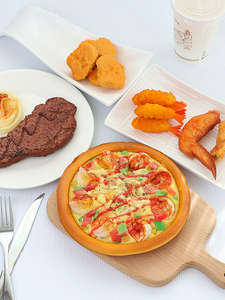 Simulación artificial de plástico PVC pu espuma jamón <span class=keywords><strong>Pizza</strong></span> rebanada <span class=keywords><strong>pizza</strong></span> falsa entera con imán de nevera para exhibición de modelos de alimentos - Product Image 6